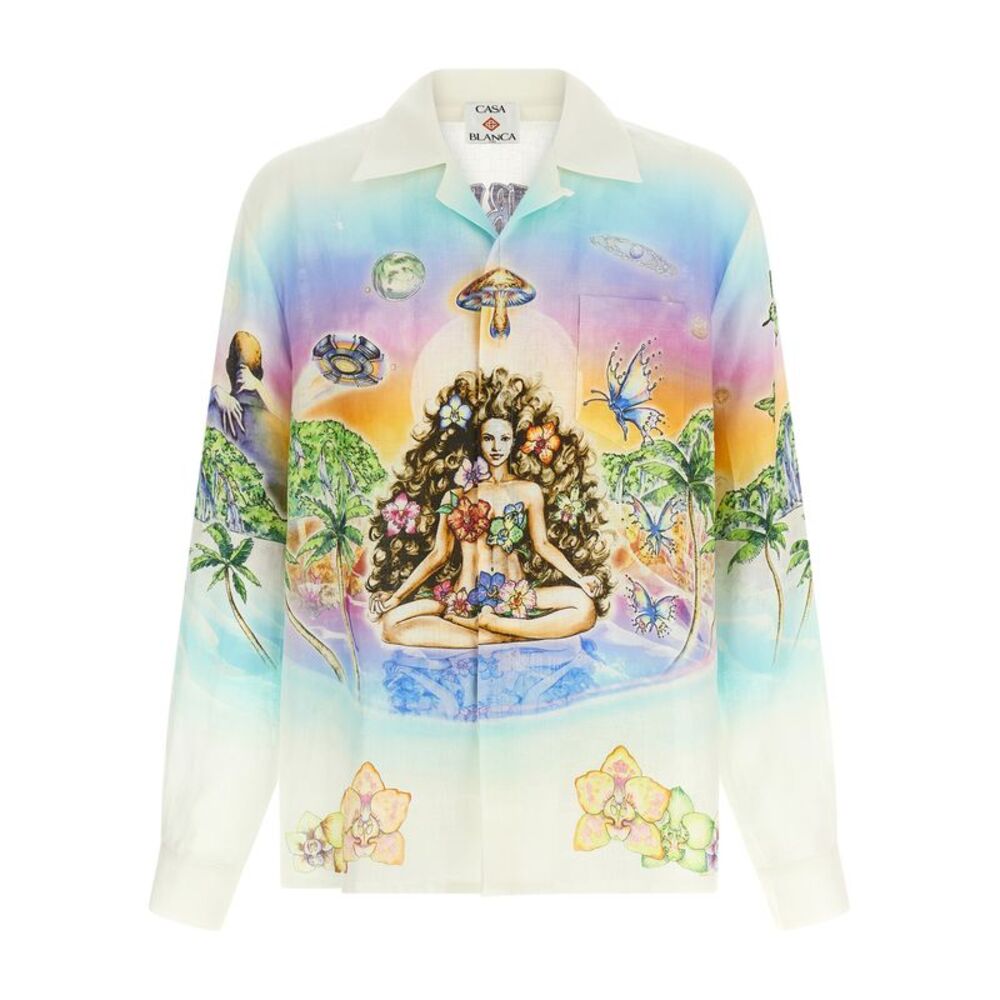 Casablanca Multicolor Linen Men's Blouse